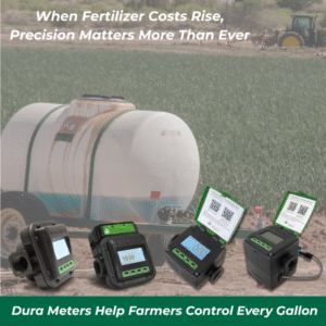 Dura Meters Help Farmers Control Every Gallon when fertilizer costs rise