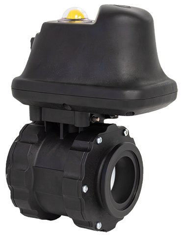 2" electric actuated poly full port ball valve